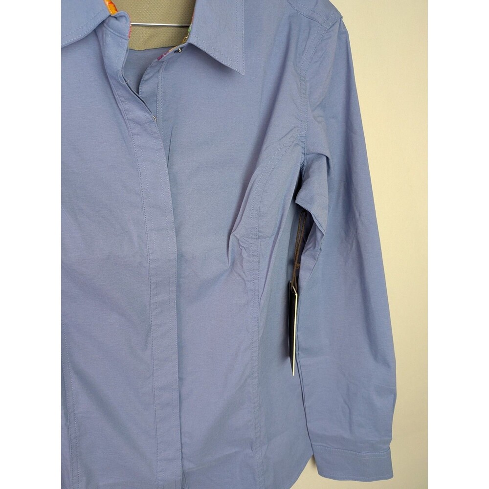 Chestnut Bay Women's L Annie-O Western Show Lavender Shirt Zip Button Horse - Picture 4 of 16
